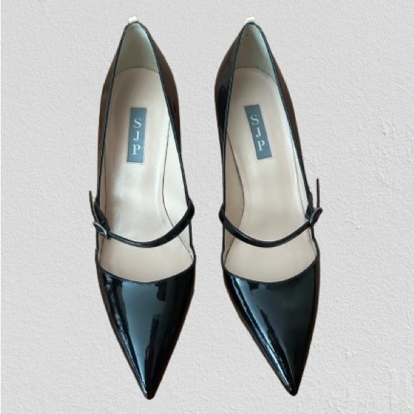 New SJP BY Sarah Jessica Parker Nirvana Patent Leather Mary Jane Pumps, Sz EU 39 - Picture 3 of 16